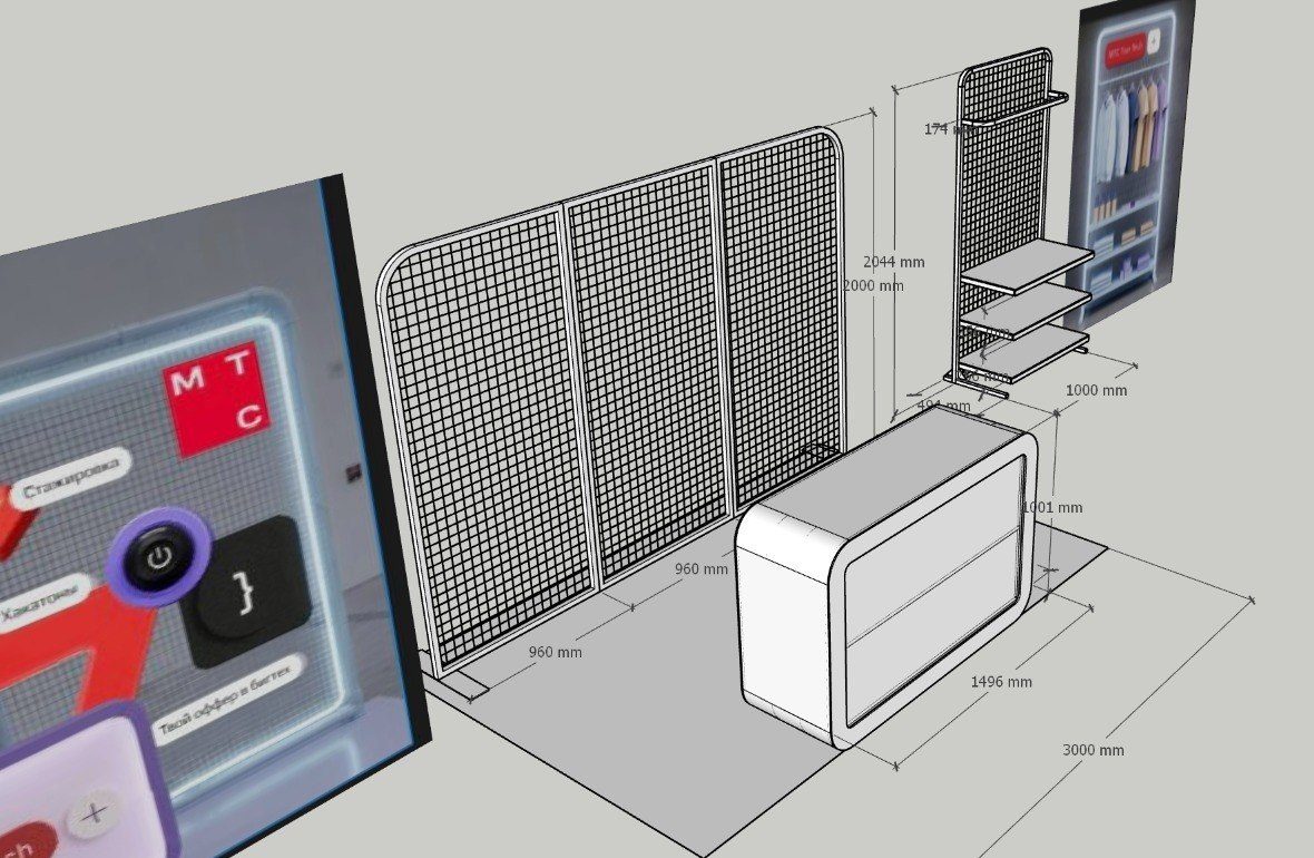 МТС True Tech · мобильный стенд: визуализация и 3d, фото 2